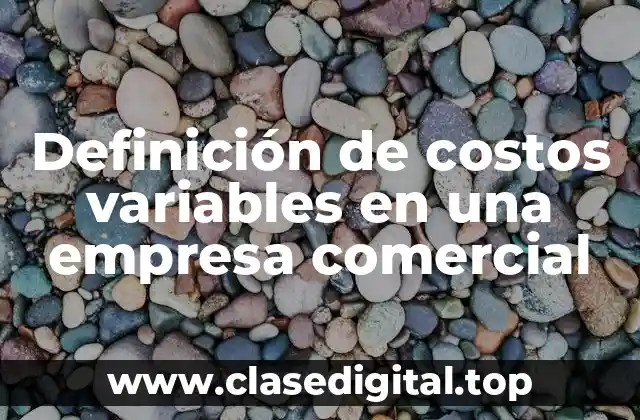 Definición de costos variables en una empresa comercial