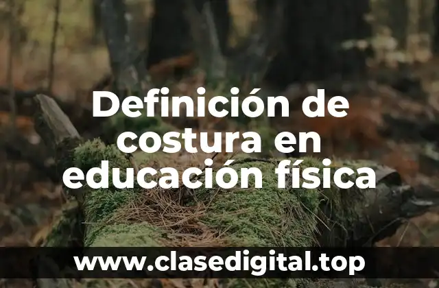 Definición de costura en educación física