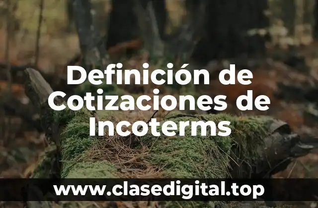 Definición de Cotizaciones de Incoterms