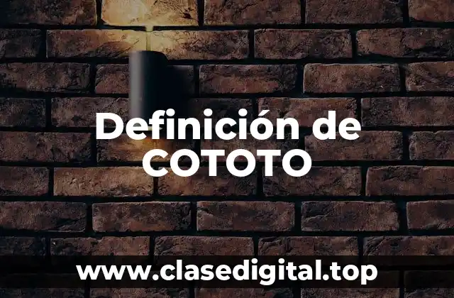 Definición de COTOTO