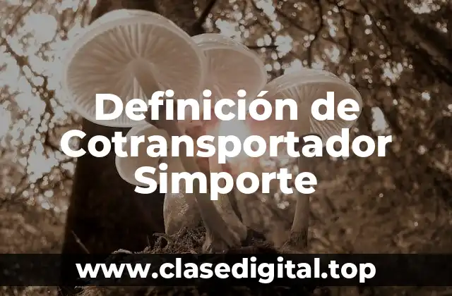 Definición de Cotransportador Simporte