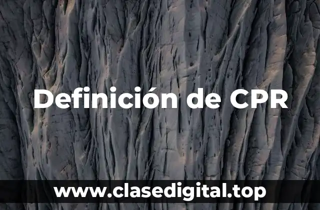 Definición de CPR