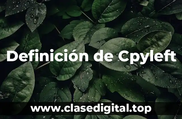 Definición de Cpyleft