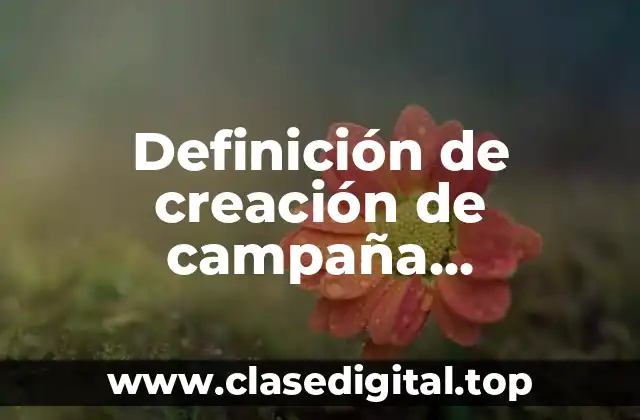 Definición de creación de campaña publicitaria de marketing