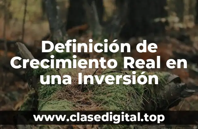 Definición de Crecimiento Real en una Inversión