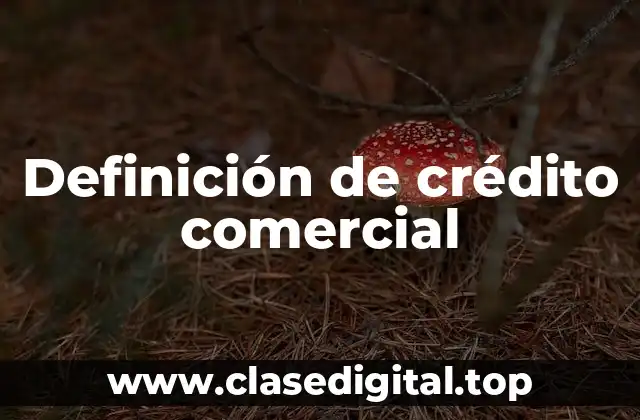 Definición de crédito comercial