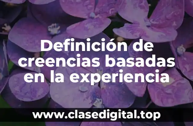 Definición de creencias basadas en la experiencia