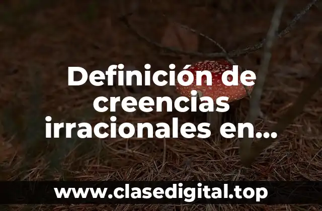 Definición técnica de creencias irracionales