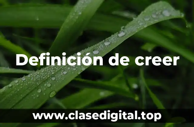 Definición de creer