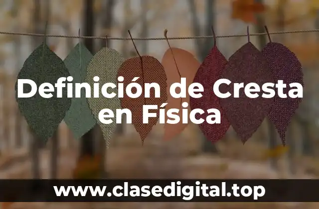 Definición de Cresta en Física