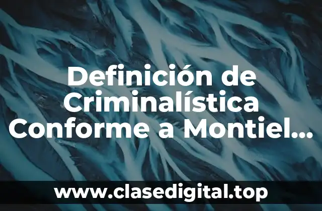 Definición Técnica de Criminalística