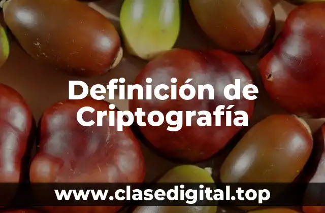 Definición Técnica de Criptografía