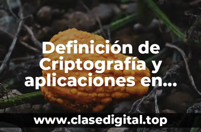 Definición de Criptografía y aplicaciones en seguridad informática