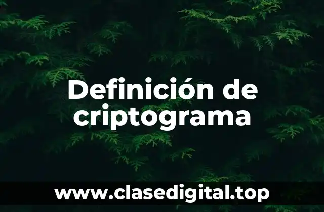 Definición de criptograma