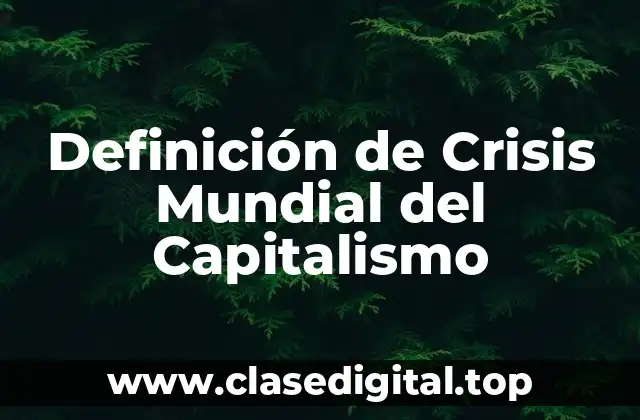 Definición de Crisis Mundial del Capitalismo