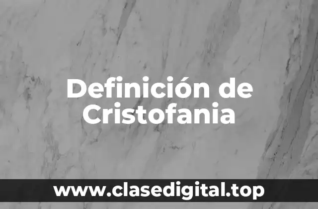 Ejemplos de Cristofania