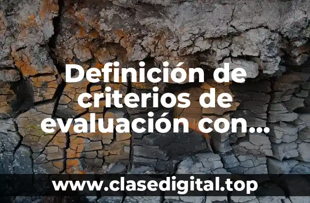 Definición de criterios de evaluación con porcentajes