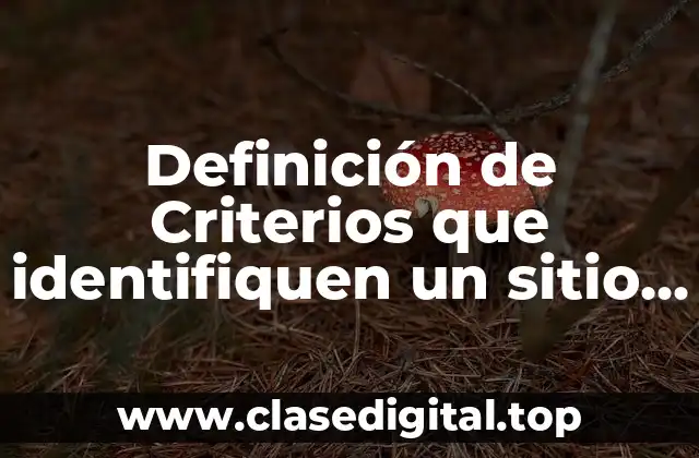 Definición de Criterios que identifiquen un sitio web confiable