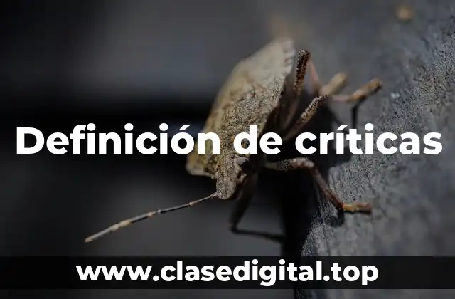 Definición de críticas