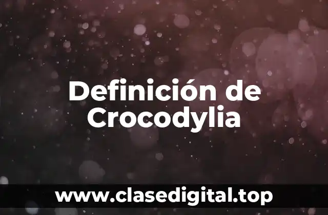 Definición de Crocodylia