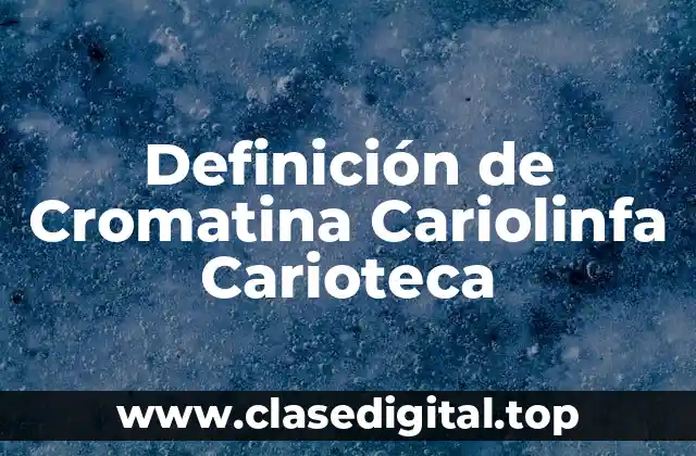 Definición de Cromatina Cariolinfa Carioteca