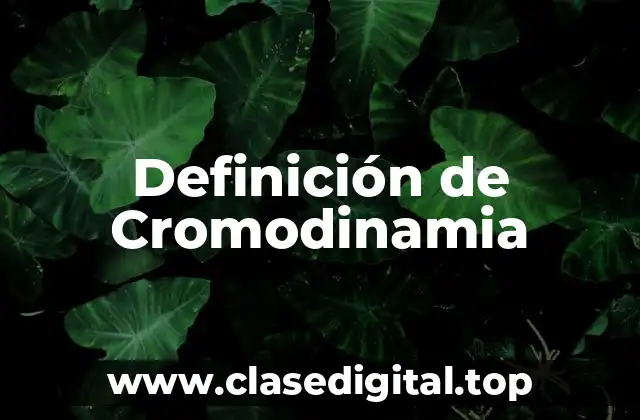 Definición de Cromodinamia