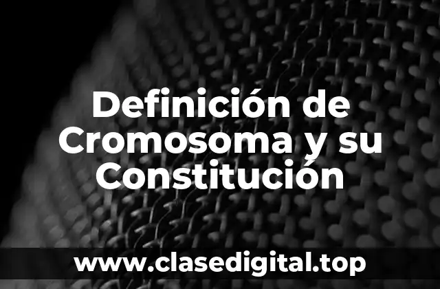Definición Técnica de Cromosoma
