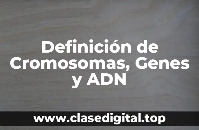 Definición de Cromosomas, Genes y ADN