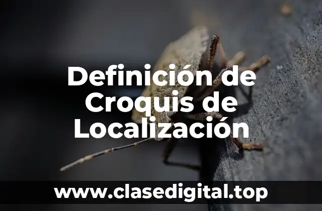 Definición de Croquis de Localización