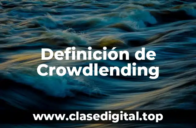 Definición de Crowdlending