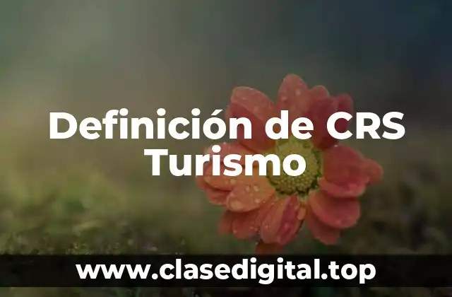 Definición de CRS Turismo