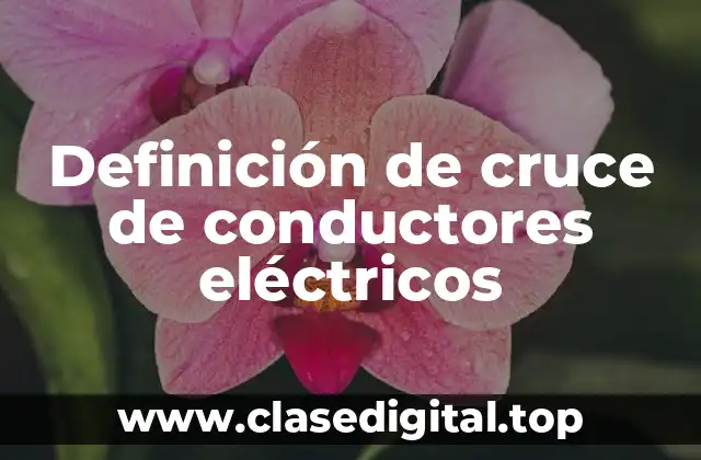 Definición de cruce de conductores eléctricos