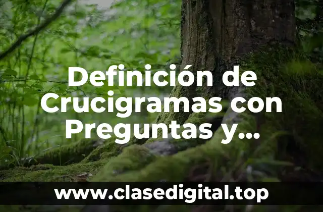 Definición de Crucigramas con Preguntas y Respuestas