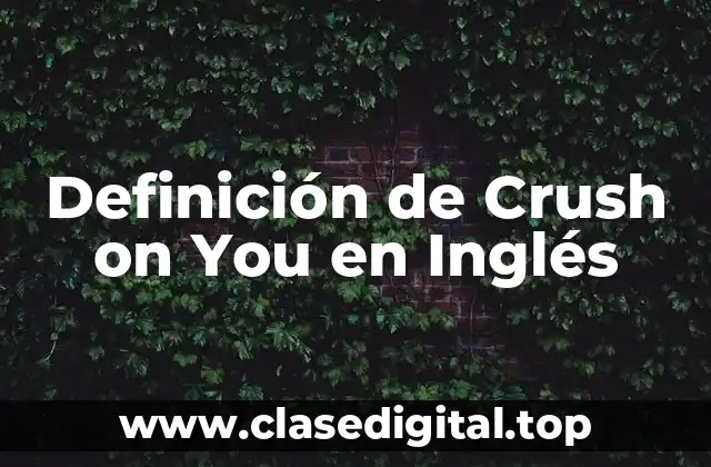 Definición de Crush on You en Inglés