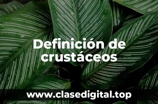 Definición de crustáceos