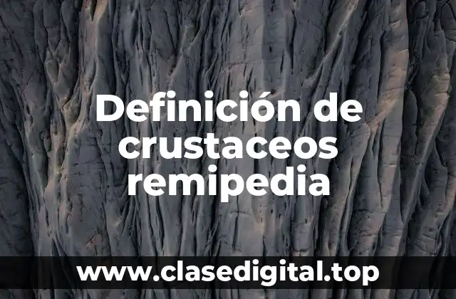 Definición de crustaceos remipedia