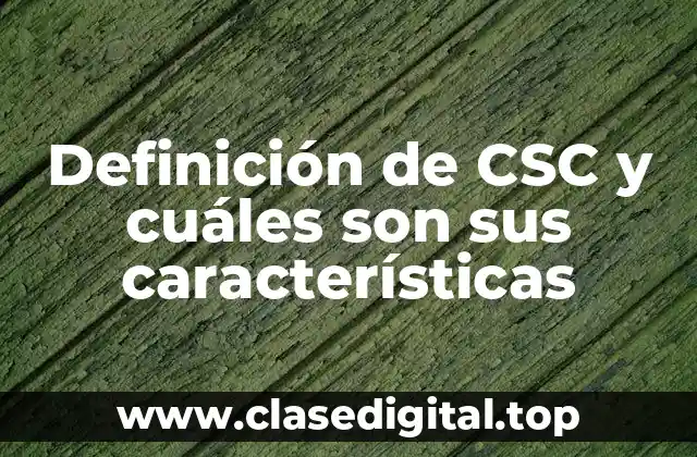Definición de CSC y cuáles son sus características