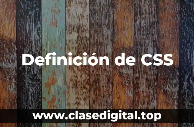 Definición de CSS