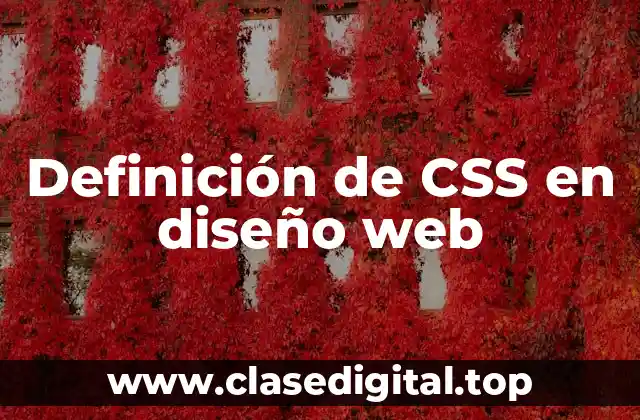 Definición de CSS en diseño web