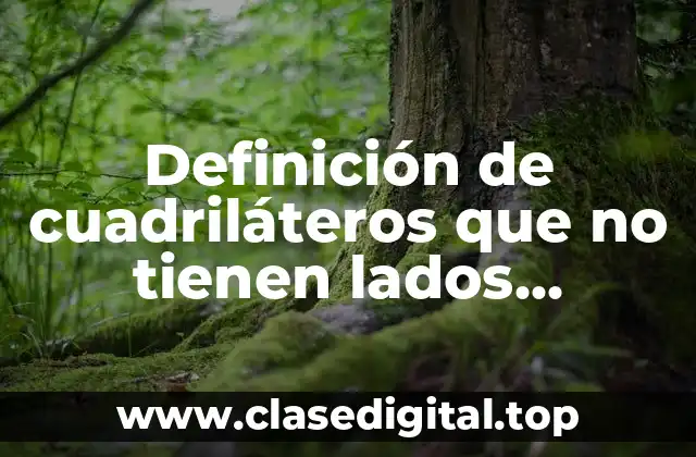 Definición de cuadriláteros que no tienen lados paralelos