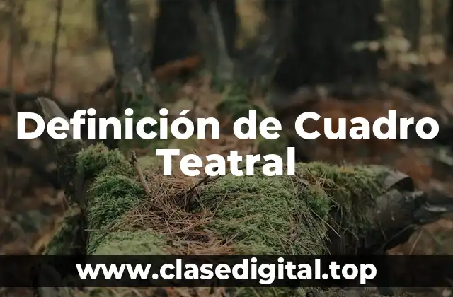 Definición de Cuadro Teatral