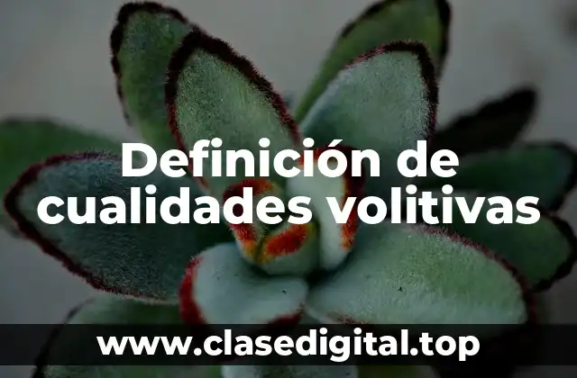 Definición de cualidades volitivas
