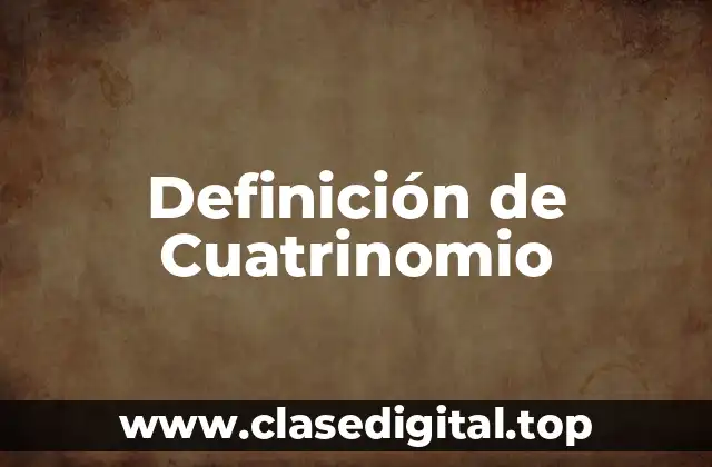 Definición técnica de Cuatrinomio