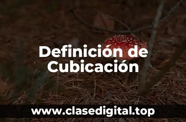 Definición de Cubicación