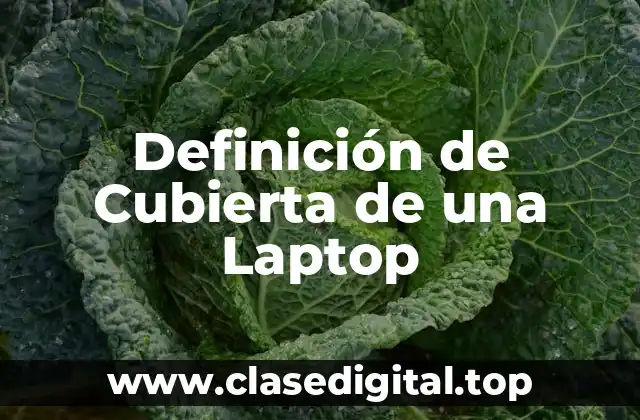 Definición de Cubierta de una Laptop