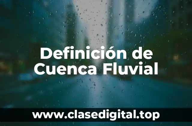 Definición de Cuenca Fluvial