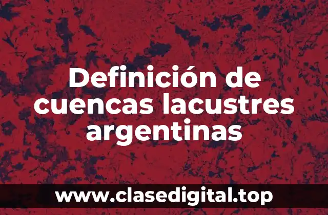 Definición de cuencas lacustres argentinas