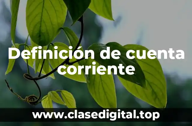 Definición de cuenta corriente