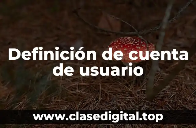 Definición de cuenta de usuario