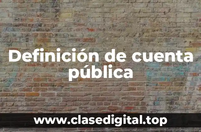 Ejemplos de cuenta pública